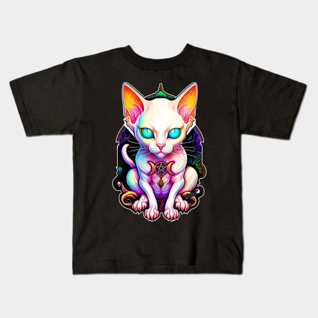 PsyAm Kitten Kids T-Shirt by riotgear